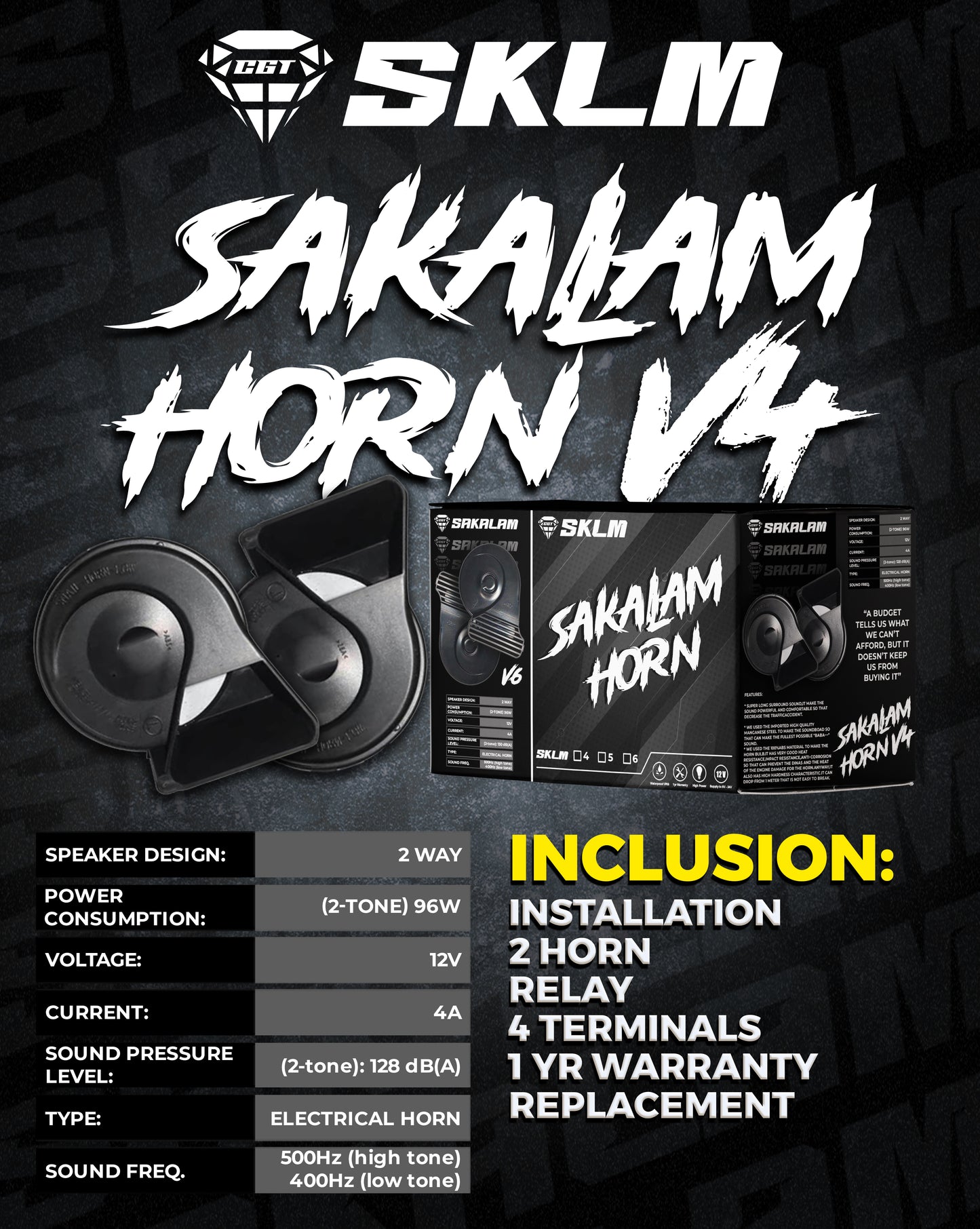 SKLM HORN v4 128dB