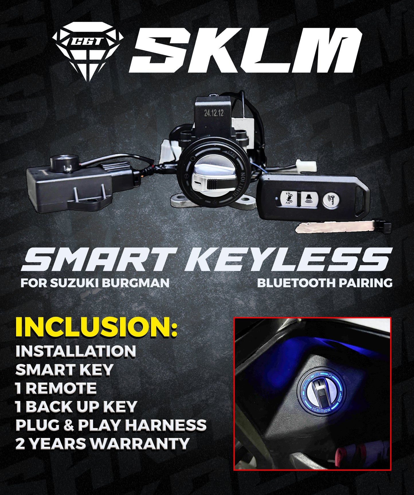 BURGMAN V1 V2 V3 X -SMART KEYLESS PLUG AND PLAY Retail