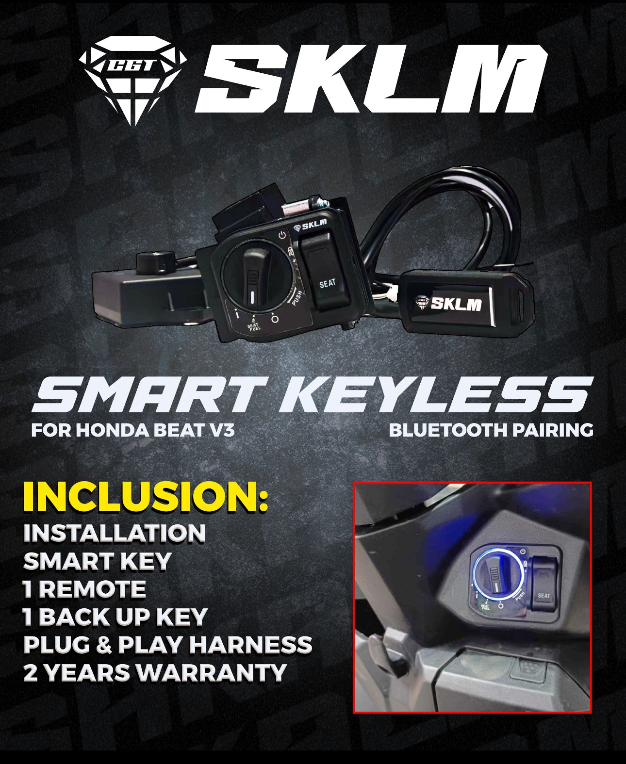 HONDA BEAT V3-SMART KEYLESS PLUG AND PLAY Retail – TOL PAWIRING