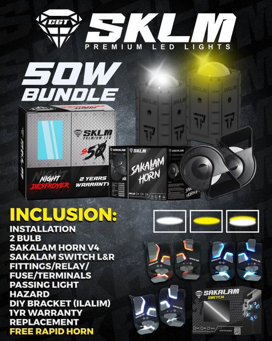SULIT BUNDLE ! 9 in 1 switch/s50 premium led/dual horn-ALL IN SETUP