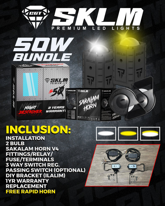 S50 SKLM-PREMIUM LED NIGHT DESTROYER -HORN BUNDLE